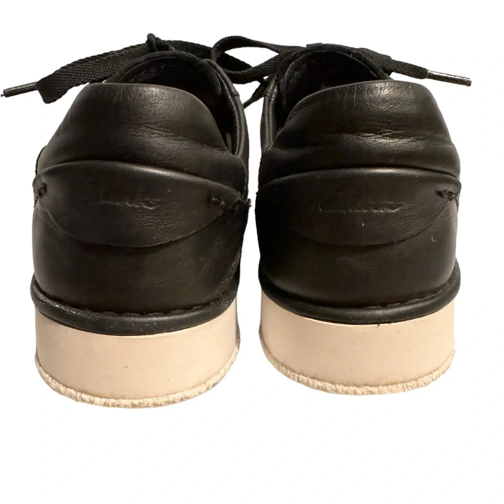 Clarks Black Leather Sneakers Size 9